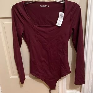 Abercrombie maroon long sleeve bodysuit. Tags on. Size medium